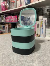 صندوق تخزين مجوهرات متعدد الطبقات مع مرآة