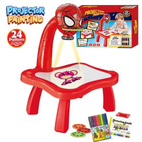 لوحة رسم مع بروجكتور 24 صورة مختلفة – طاولة رسم حمراء