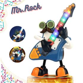 روبوت راقص للأطفال، Mr Rock التفاعلي المحمول مع أضواء LED وموسيقى وأزرار تحكم